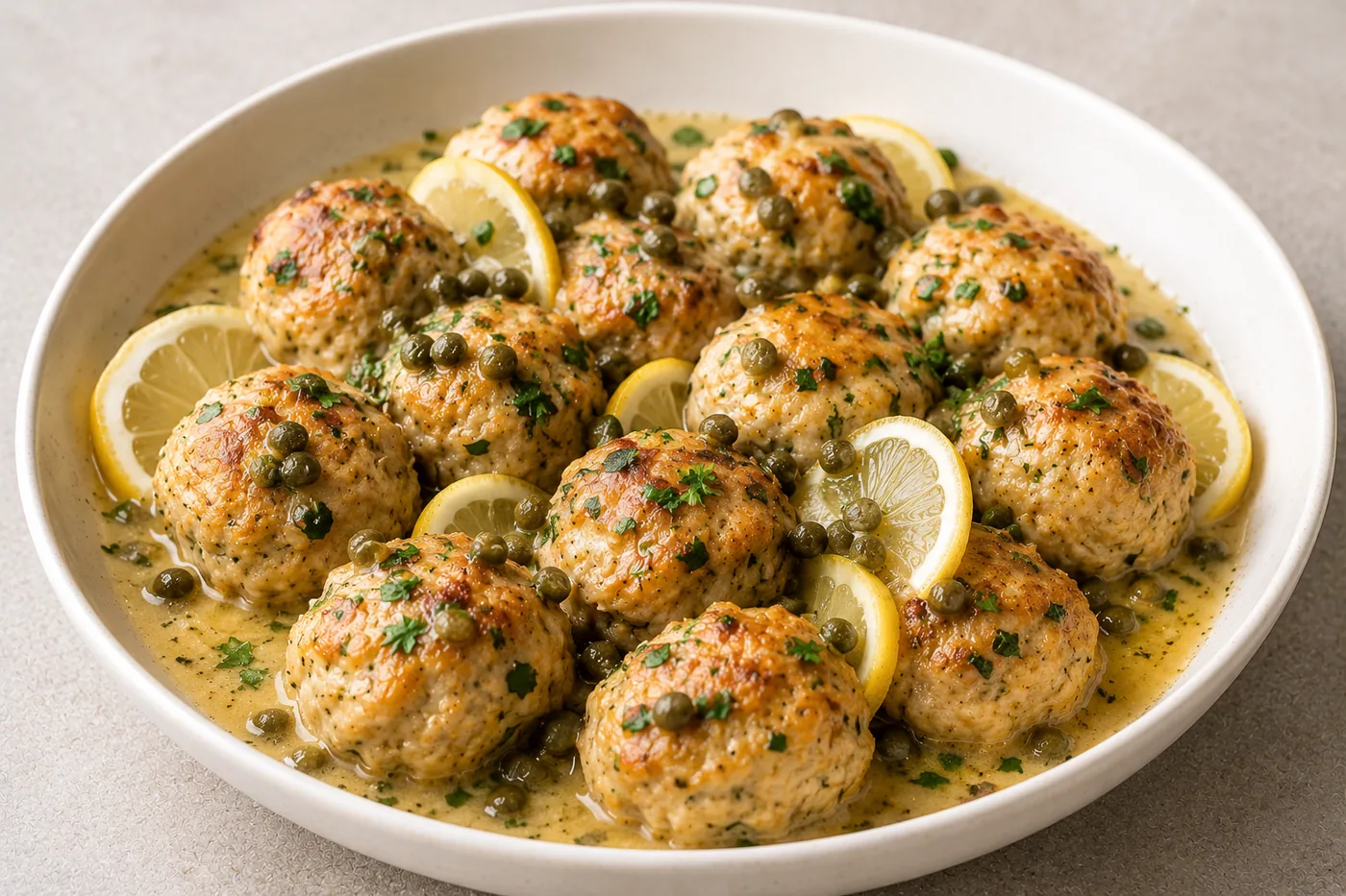 Chicken Piccata Meatballs